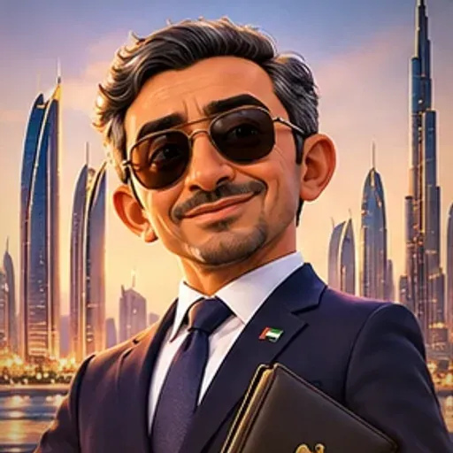 Caricature of Abdullah bin Zayed