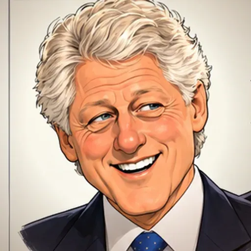 Caricature of Bill Clinton