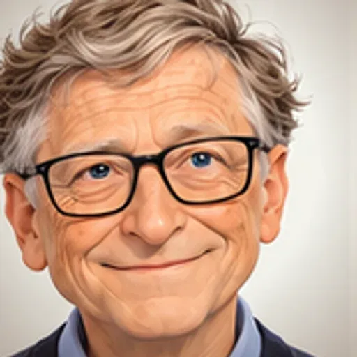 Caricature of Bill Gates